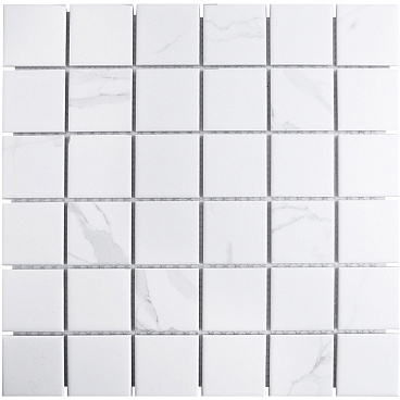 Мозаика Starmosaic Carrara Matt белая керамическая 306х306х6 мм матовая