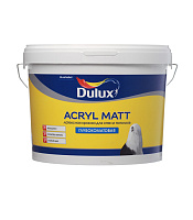 Краска интерьерная Dulux/Luxium Acryl Matt для стен и потолков база BW белая 9 л