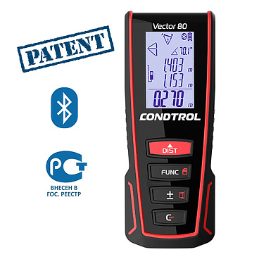 Дальномер лазерный Condtrol Vector 80 80 м Bluetooth (1-4-099)