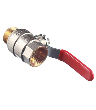 Кран шаровой латунный Valtec Base 3/4 ВР(г) х 3/4 НР(ш) ручка прямой (VT.215.N.05)