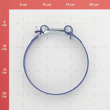 Хомут силовой Hard-Fix 122-130 мм оцинкованная сталь с полимерным покрытием одноболтовый