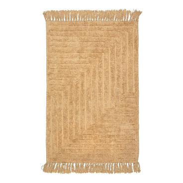 Коврик для ванной бежевый 80х50 см Zenfort Зигзаг (107274)