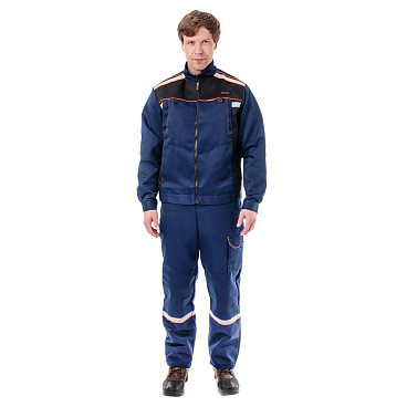 Костюм мужской рабочий Сириус Практик-1 48-50 рост 170-176 см темно-синий/черный