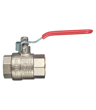 Кран шаровой латунный Valtec Base 3/4 ВР(г) х 3/4 ВР(г) ручка прямой (VT.214.N.05)