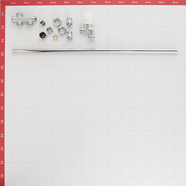 Узел регулирующий угловой Tiemme 1/2 НР(ш) х М24 НР(ш) для радиатора (3375KIT)