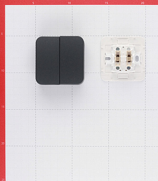 Выключатель Systeme Electric Blanca двухклавишный накладной антрацит (BLNVA105016)