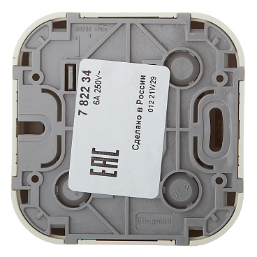 Переключатель Legrand Quteo одноклавишный накладной слоновая кость (782234)