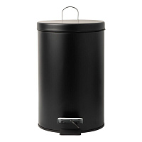 Ведро для мусора Stölz с крышкой 12 л нержавеющая сталь черный с педалью