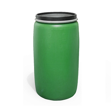 Бочка для жидких/сыпучих веществ 127 л полиэтиленовая широкая горловина зеленая