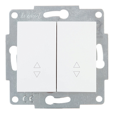 Переключатель Lezard Karina двухклавишный встраиваемый белый (707-0288-106)
