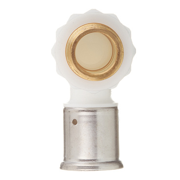 Угол Henco (5PKW-2605) 26(пресс) х 3/4 НР(ш) PVDF белый