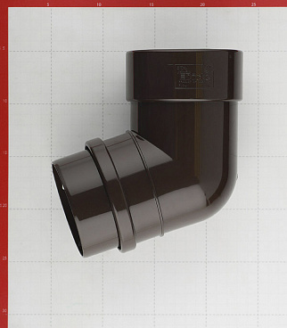 Колено трубы Docke Lux пластиковое d100 мм 72° шоколад RAL 8019