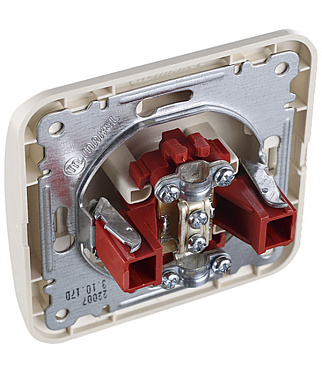 Розетка телевизионная Makel Mimoza встраиваемая бежевая (25007)