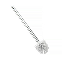 Ершик для унитаза Fora пластик хром/белый (FOR-WC001)