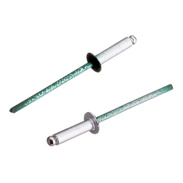 Заклепка вытяжная 3,2x12 мм алюминий/сталь зеленая RAL 6005 (100 шт.)