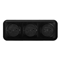 Розетка Svet накладная черная со шторками (EV0361-8331)