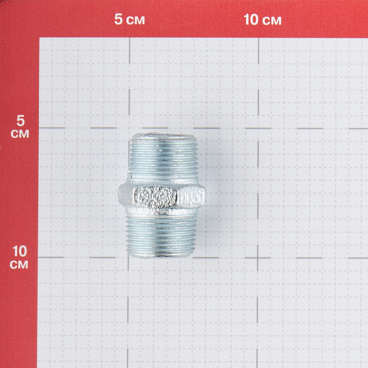 Ниппель Gebo Platinum (280-5V) 3/4 НР(ш) х 3/4 НР(ш) чугунный оцинкованный