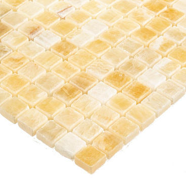 Мозаика Mir Mosaic Natural Adriatica желтая из натурального камня 305х305х7 мм глянцевая