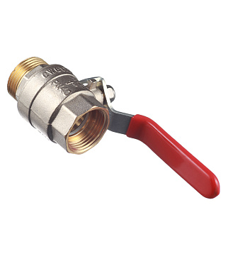 Кран шаровой латунный Valtec Base 1 ВР(г) х 1 НР(ш) ручка прямой (VT.215.N.06)