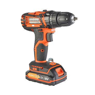 Дрель-шуруповерт аккумуляторная Patriot BR 181UES 18 В 2 Ач Li-Ion 2 АКБ и ЗУ (180201481)