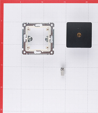 Розетка телевизионная Hegel Master встраиваемая черная (РСТВ-401-08)