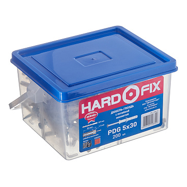 Дюбель-гвоздь Hard-Fix 5x30 мм потайная манжета нейлон (200 шт.)
