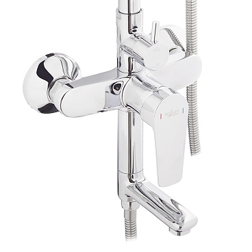 Душевая система Rossinka S с верхним душем с лейкой со смесителем хром (S35-46)