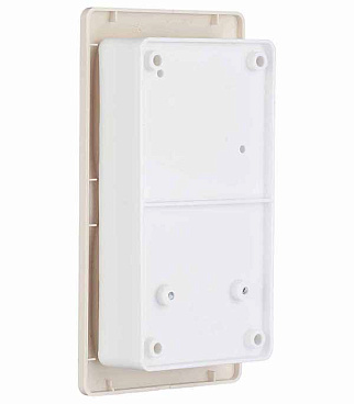 Блок выключатель и розетка Systeme Electric Glossa двухклавишный встраиваемый бежевый со шторками (GSL000274)