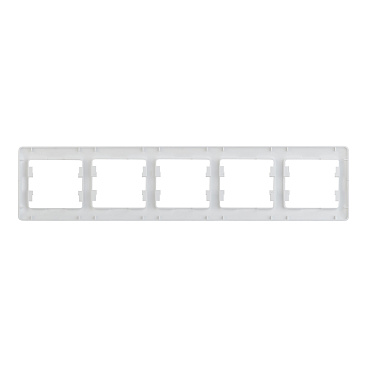Рамка Systeme Electric Glossa пятиместная белая (GSL000105)
