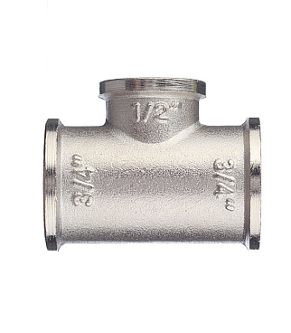 Тройник переходной Valtec 3/4 ВР(г) х 1/2 ВР(г) х 3/4 ВР(г) латунный (VTr.750.N.0504)