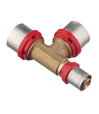 Тройник Tiemme 26(пресс) х 26(пресс) х 16(пресс)