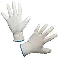 Перчатки нейлоновые с полиуретановым обливом белые 10 (XL)