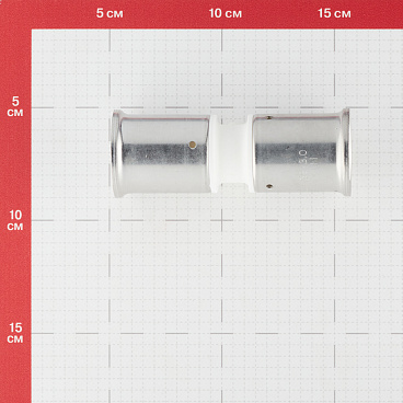 Муфта Henco (15PKW-3232) 32(пресс) х 32(пресс) белая PVDF
