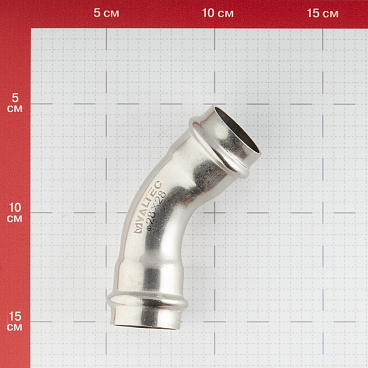 Угол VALTEC (VTi.959.I.002828) 45° 28 мм ВВ нержавеющая сталь