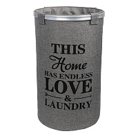 Корзина для белья Fixsen Laundry d380х600 мм 80 л серая (FX-1031А)