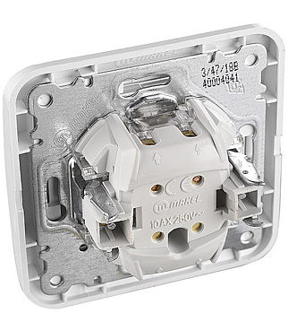 Кнопка управления жалюзи Makel Mimoza встраиваемая белая (12041)