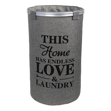 Корзина для белья Fixsen Laundry d380х600 мм 80 л серая (FX-1031А)