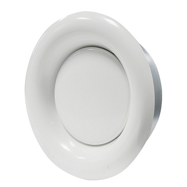 Анемостат вытяжной Era Pro регулируемый стальной с полимерным покрытием d125 мм белый