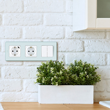 Выключатель Legrand Inspiria двухклавишный встраиваемый белый (673620)