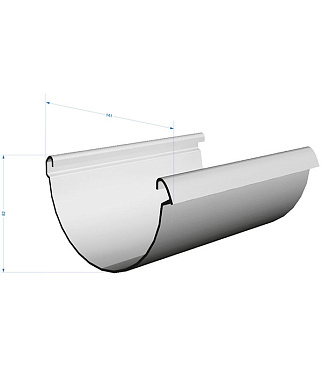 Желоб водосточный Docke Lux пластиковый d140 мм 3 м шоколад RAL 8019