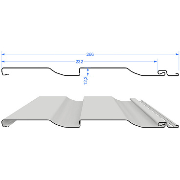 Сайдинг Docke Premium 3600х232 мм графит