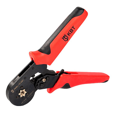 Пресс-клещи КВТ ПКВш-10 для обжима втулочных наконечников 0,25-10 кв.мм (77669)