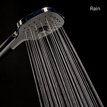 Лейка для душа Iddis Sena 112х255 мм 3 режима без шланга пластик белая/хром (SEN3F00i18)