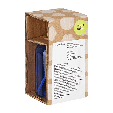 Дозатор для мыла Moroshka Bright Colors настольный стекло синий (917-308-03)