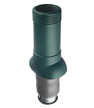 Вентиляционный выход Поливент изолированный d125х160 мм зеленый RAL 6020