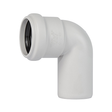 Отвод Ostendorf SKB d58 мм 87° пластиковый бесшумный для внутренней канализации (332140)