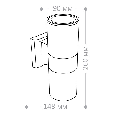 Светильник садово-парковый настенный Feron Техно серый E27 60 Вт IP54 (06295)