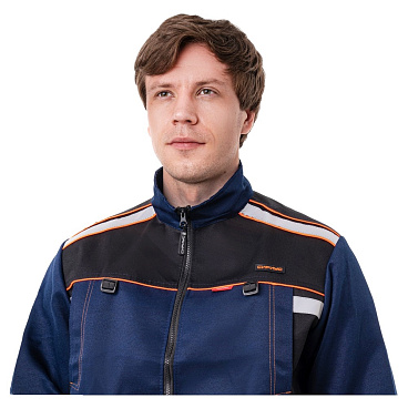 Костюм мужской рабочий Сириус Практик-1 52-54 рост 170-176 см темно-синий/черный