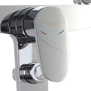 Смеситель для ванны Corsa Deco CX хром однорычажный с коротким изливом с лейкой (FBTCX1)