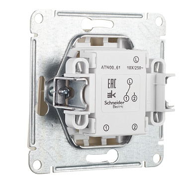 Переключатель Systeme Electric AtlasDesign одноклавишный встраиваемый бежевый (ATN000261)